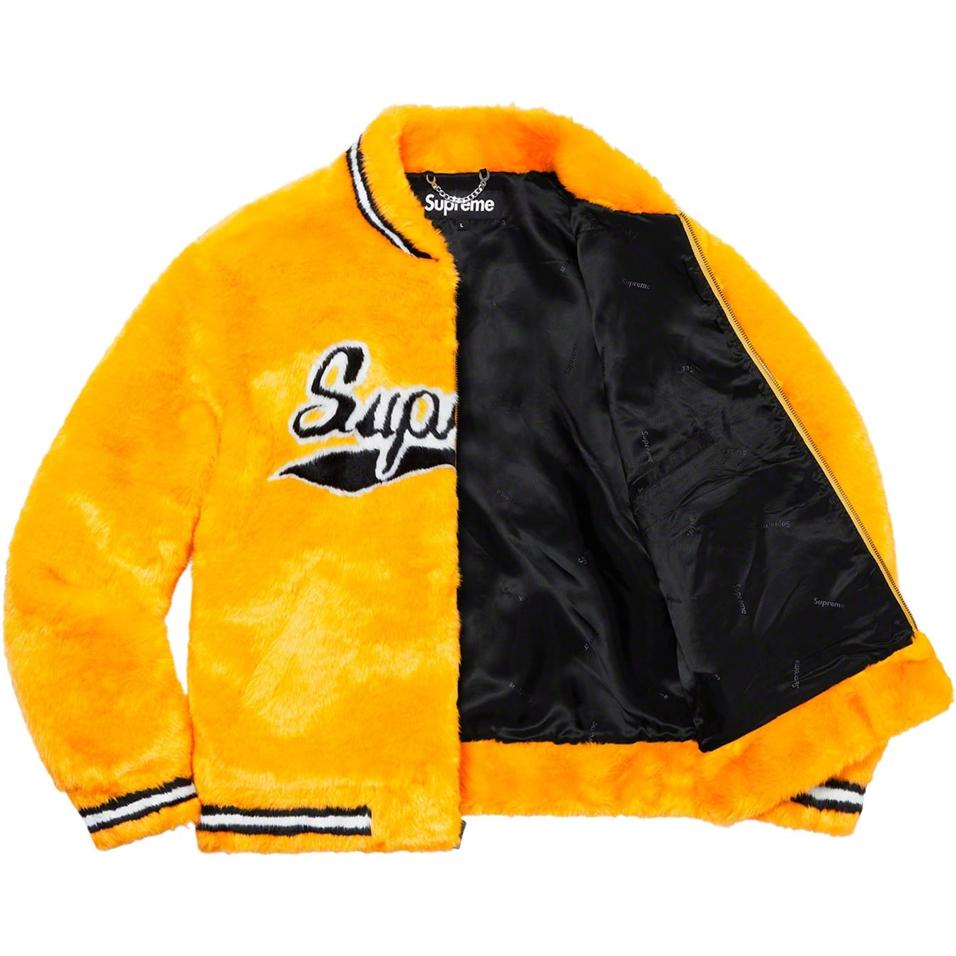 Faux Fur Varsity Jacket view 5